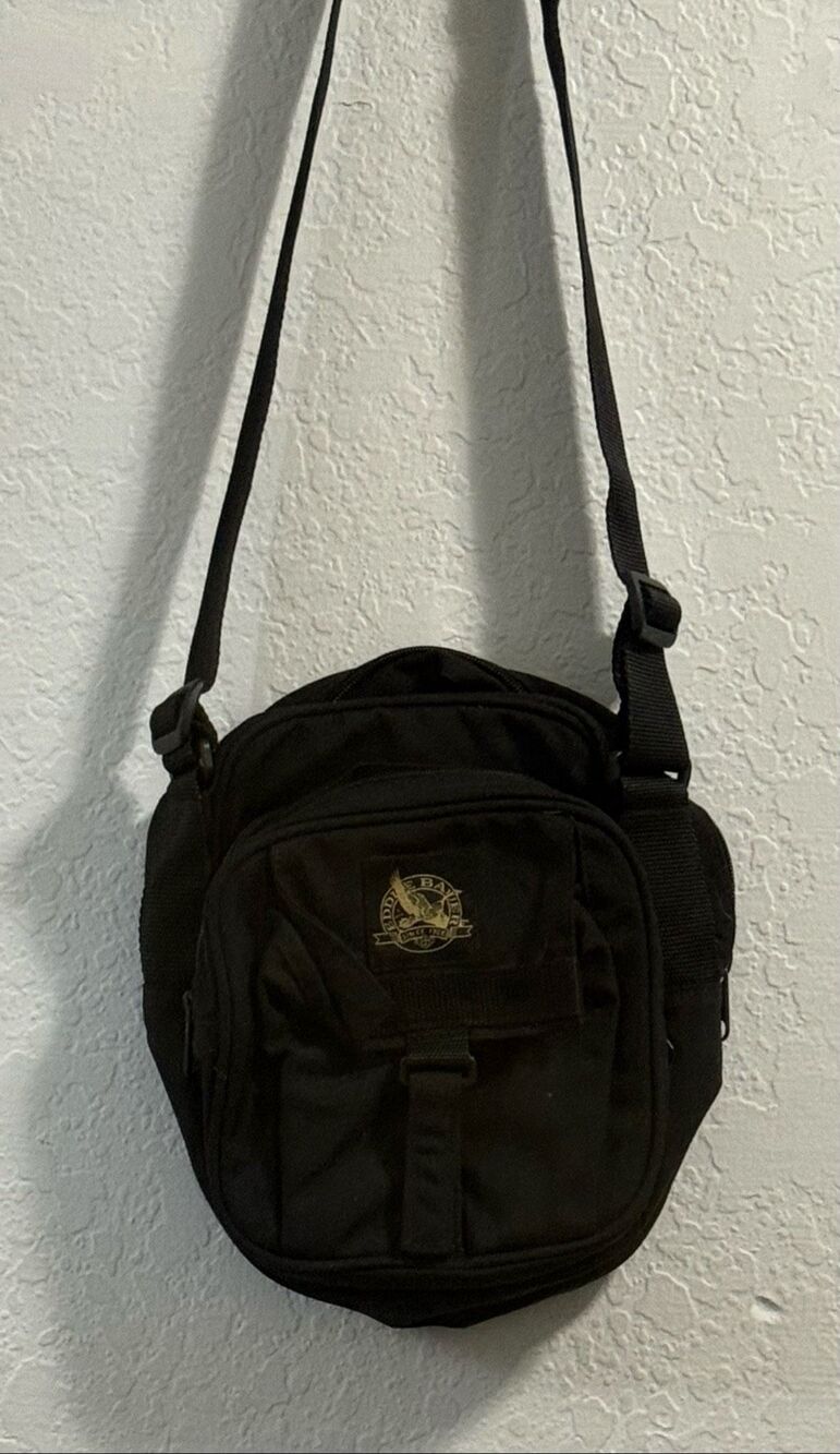 Eddie Bauer Crossbody Bag. Black Color. Multi-Pocket Travelers Bag. Unisex